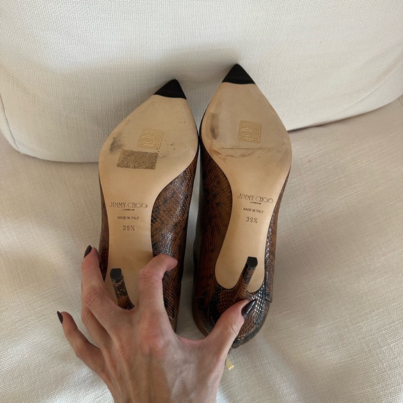 New Jimmy Choo Brown Snakeskin boots Booties 39.5 - Picture 4 of 5